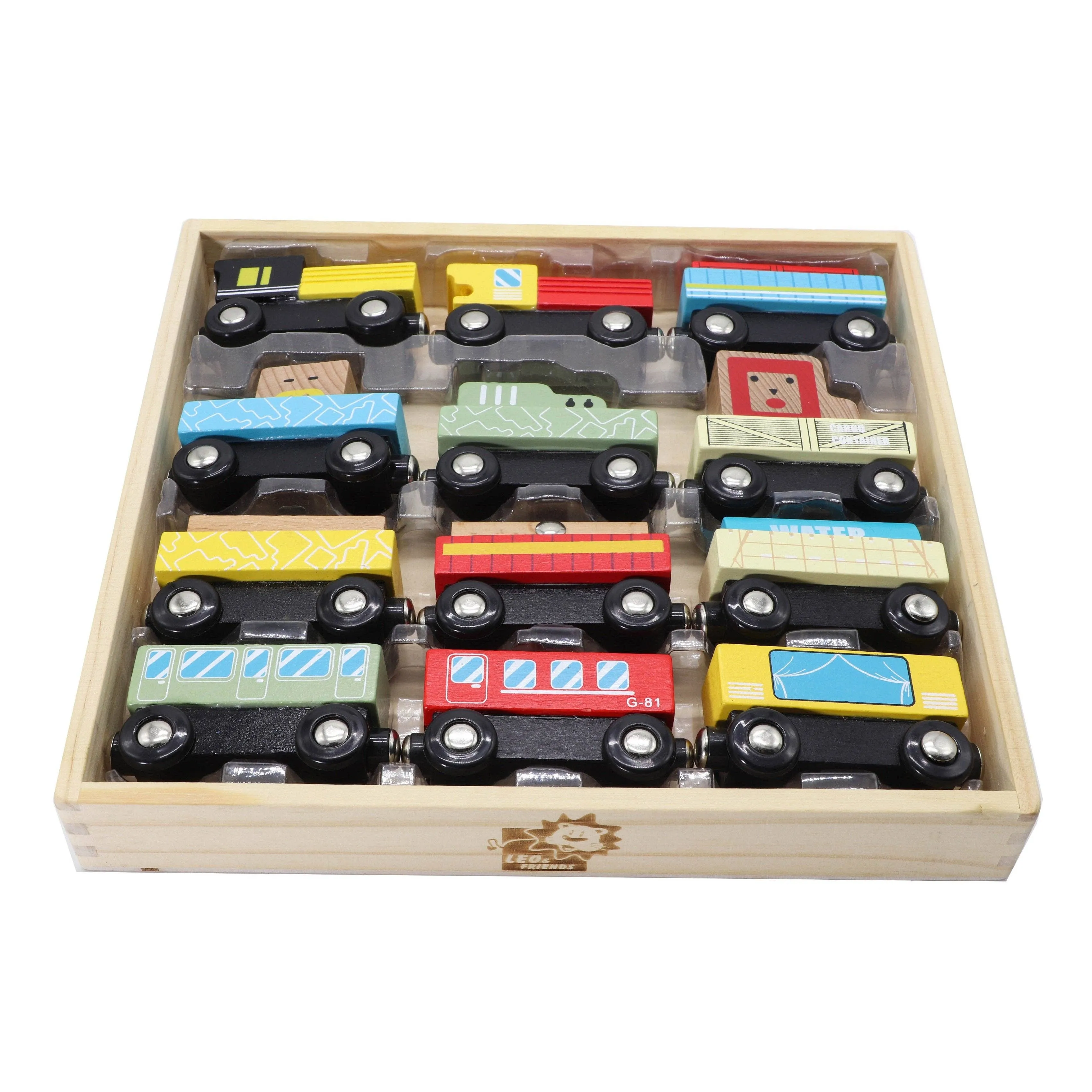 12-Piece Wooden Train Set