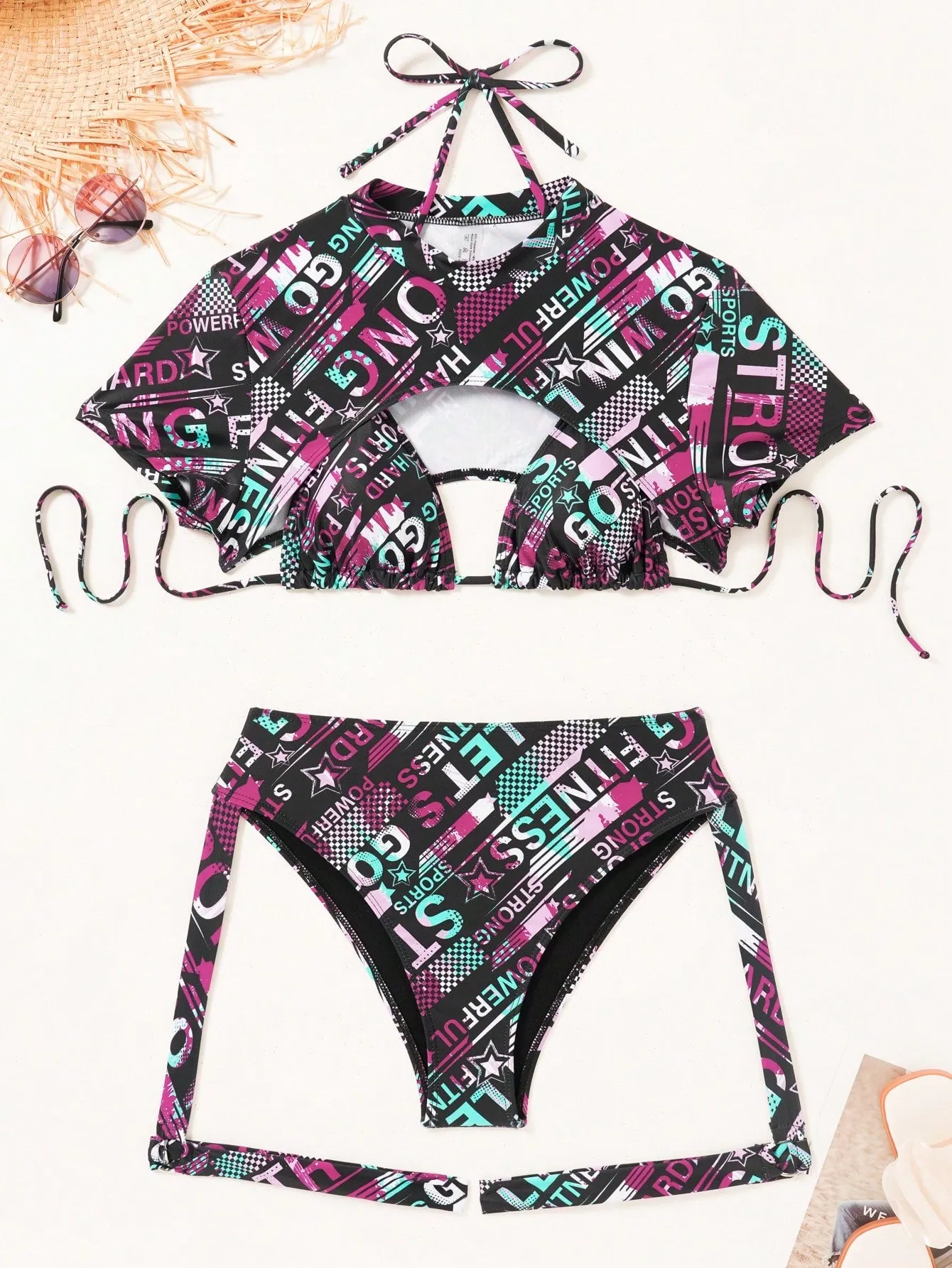 12927 1t-010 Conjunto Traje Baño 3 Pzas