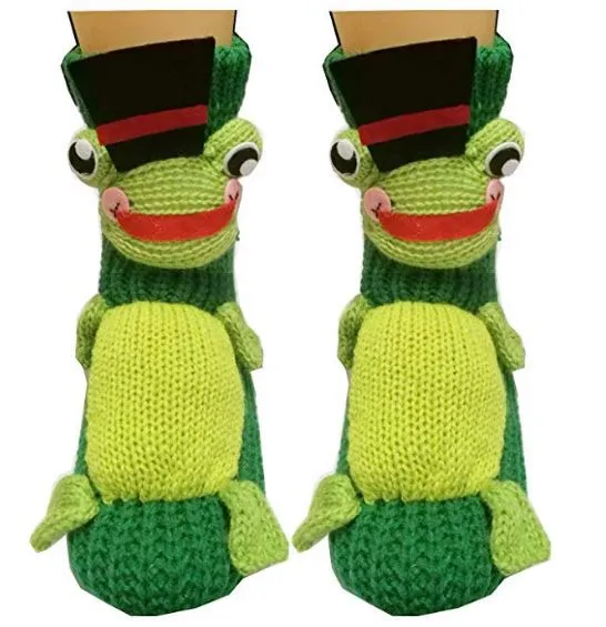 3D Cartoon Anti-Skid Wool Socks Knit Socks Thickened Winter Warm Christmas Socks