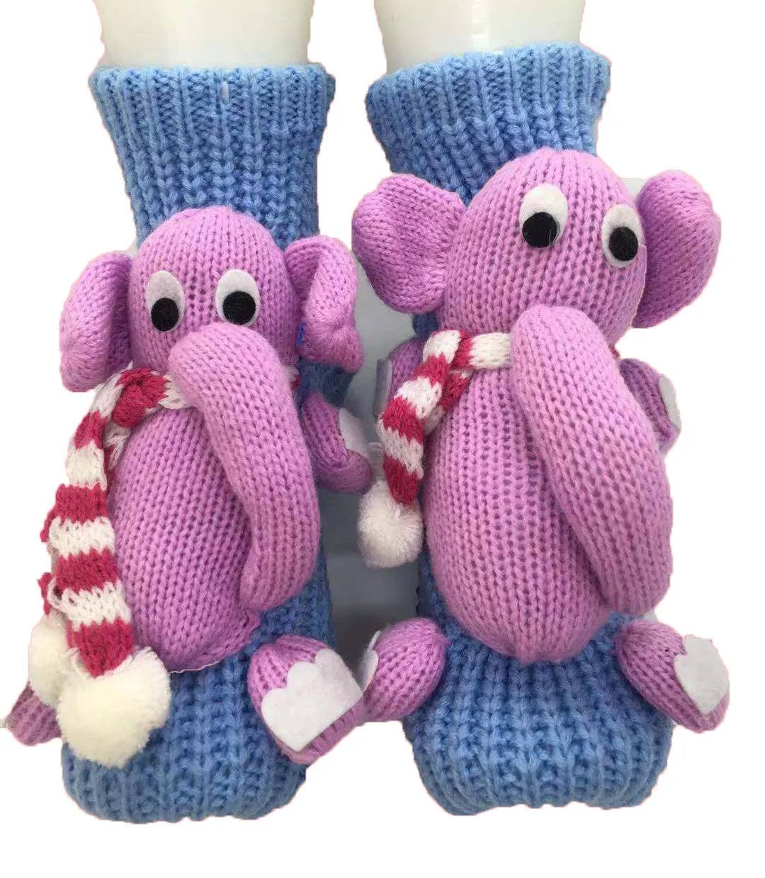 3D Cartoon Anti-Skid Wool Socks Knit Socks Thickened Winter Warm Christmas Socks
