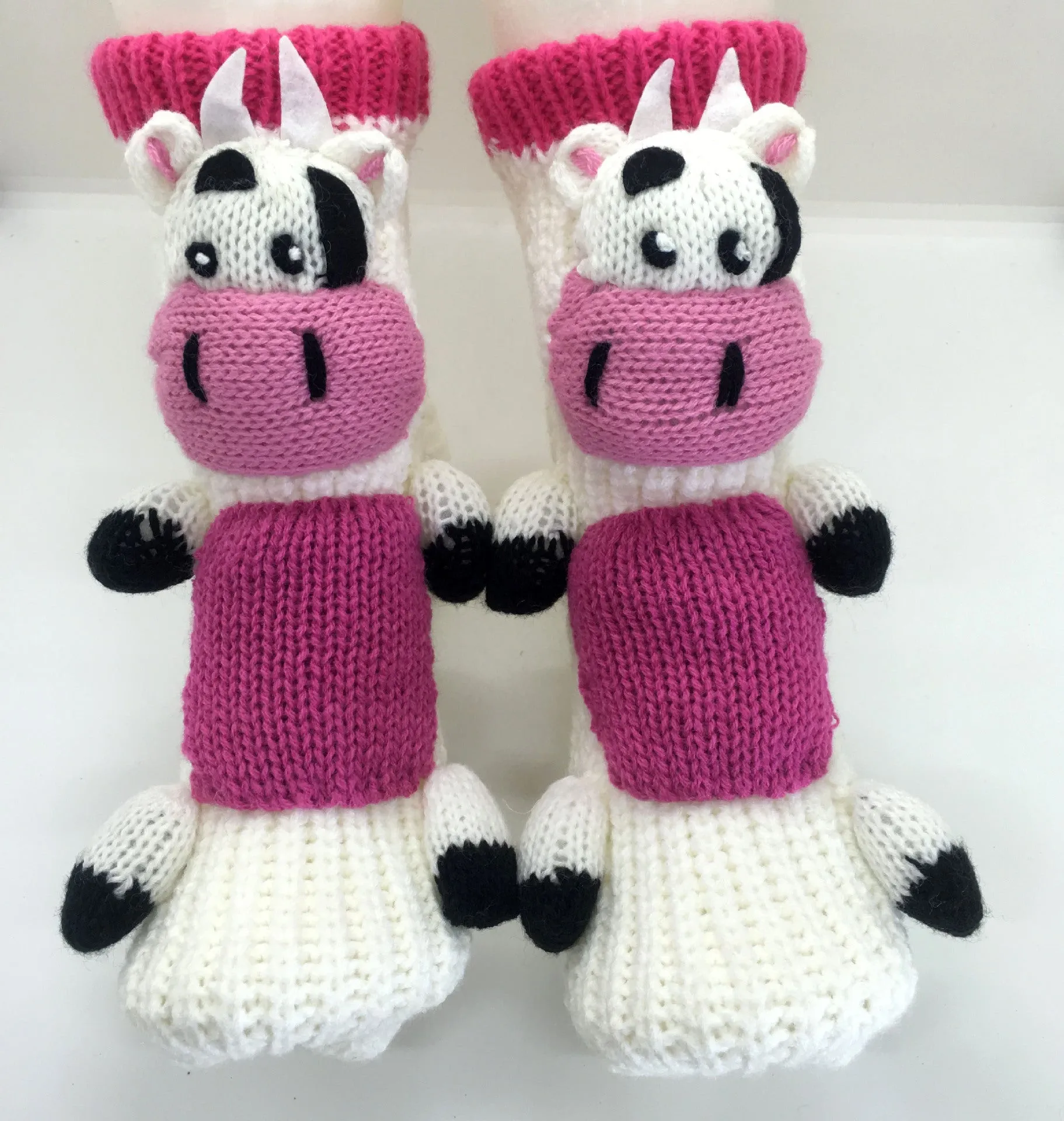 3D Cartoon Anti-Skid Wool Socks Knit Socks Thickened Winter Warm Christmas Socks
