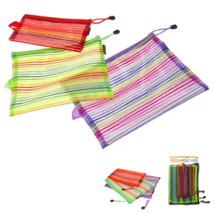 3Pc Travelon Mesh Organizer Pouches Makeup Bag Pouch Cosmetic Storage Travel Set