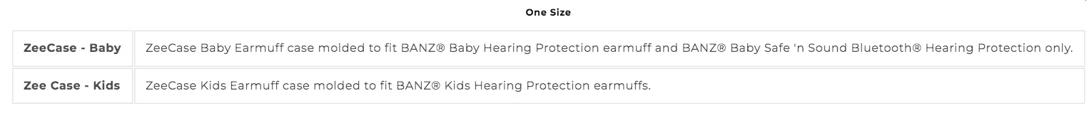 Banz Kids Earmuffs ZeeCase