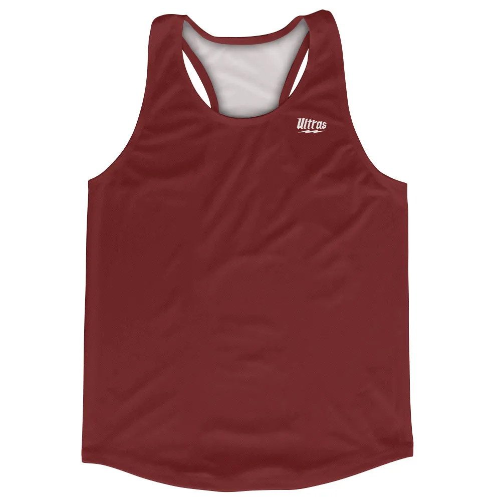 Blank Red Maroon Running Racerback Singlet Track Tops Made In USA