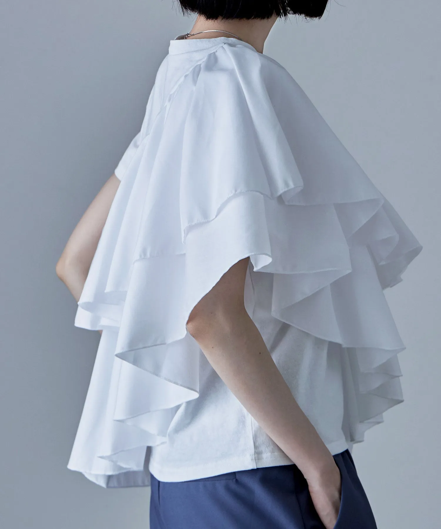 Frills asymmetric tops