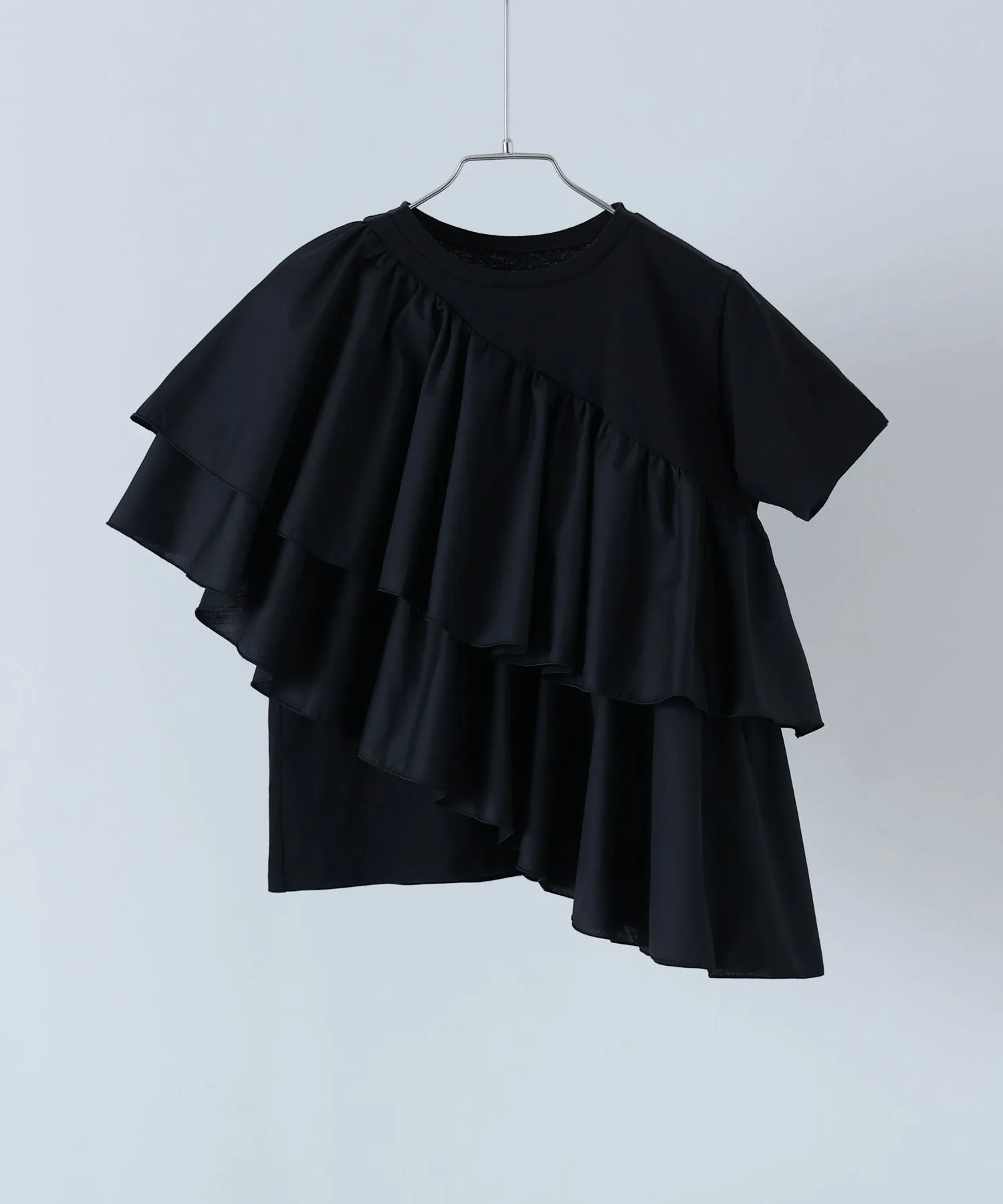 Frills asymmetric tops