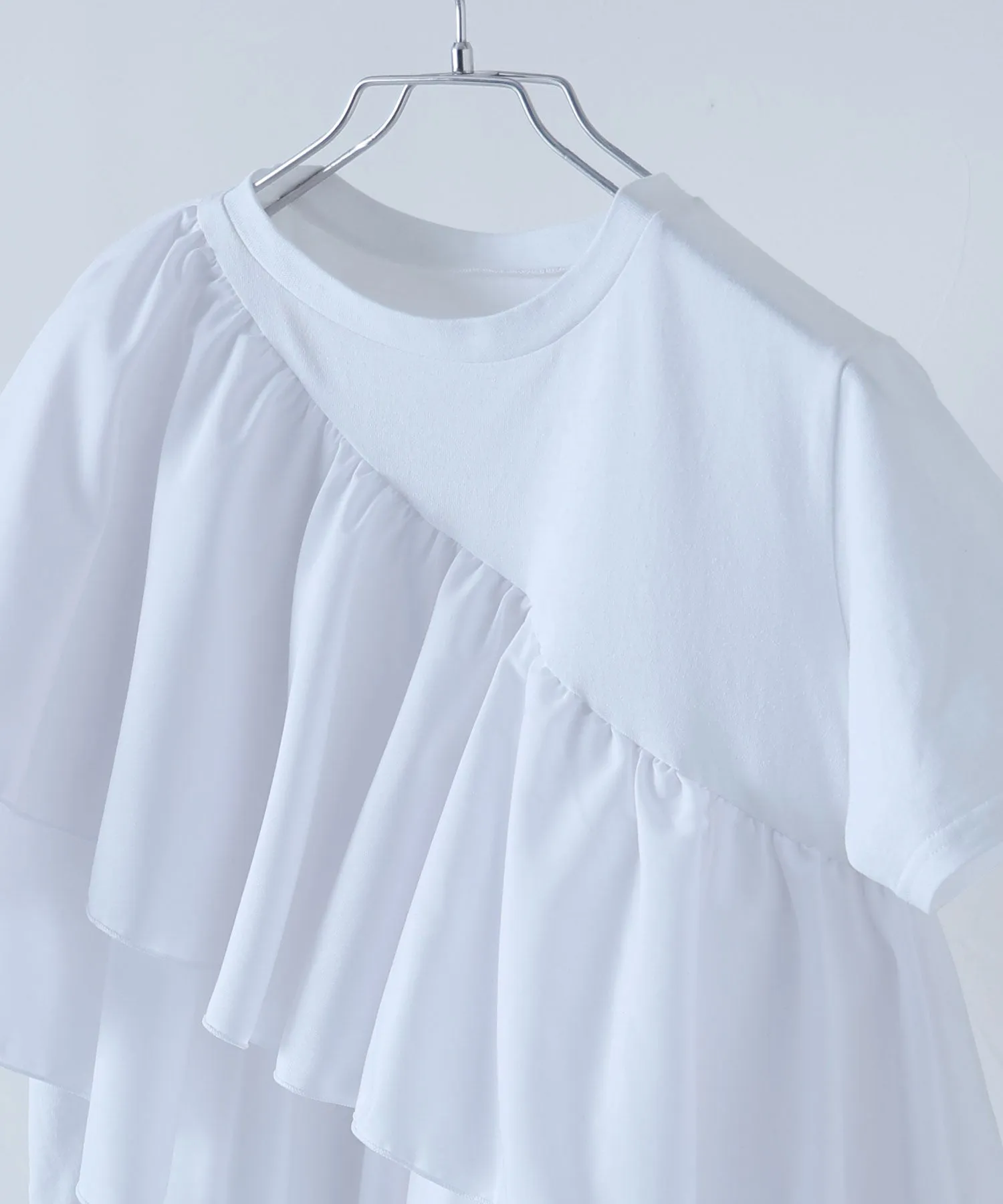 Frills asymmetric tops
