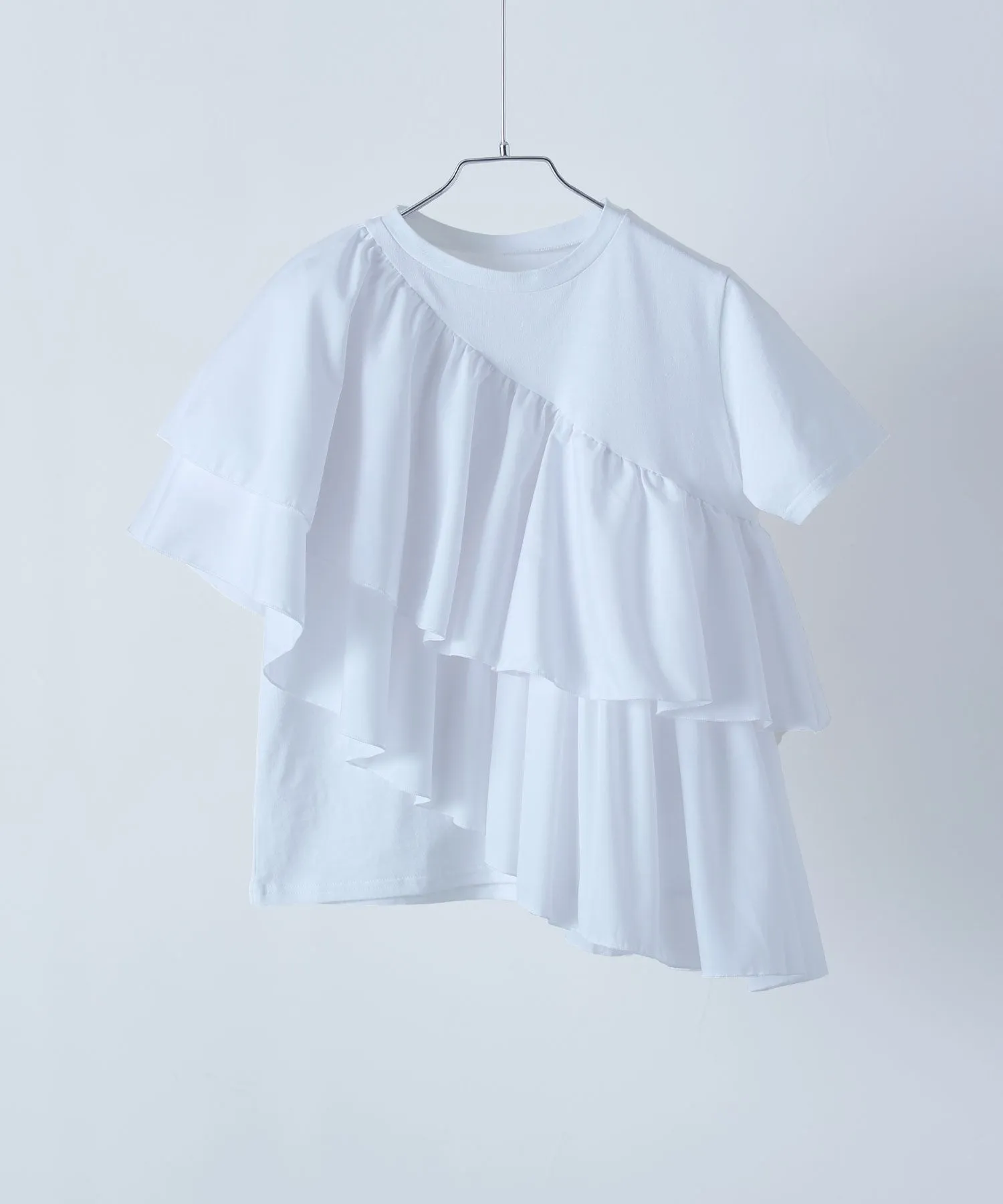 Frills asymmetric tops