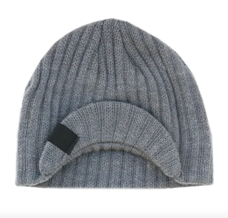 Knuckleheads - Knit Visor Beanie in Grey