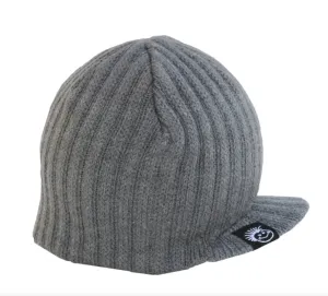 Knuckleheads - Knit Visor Beanie in Grey