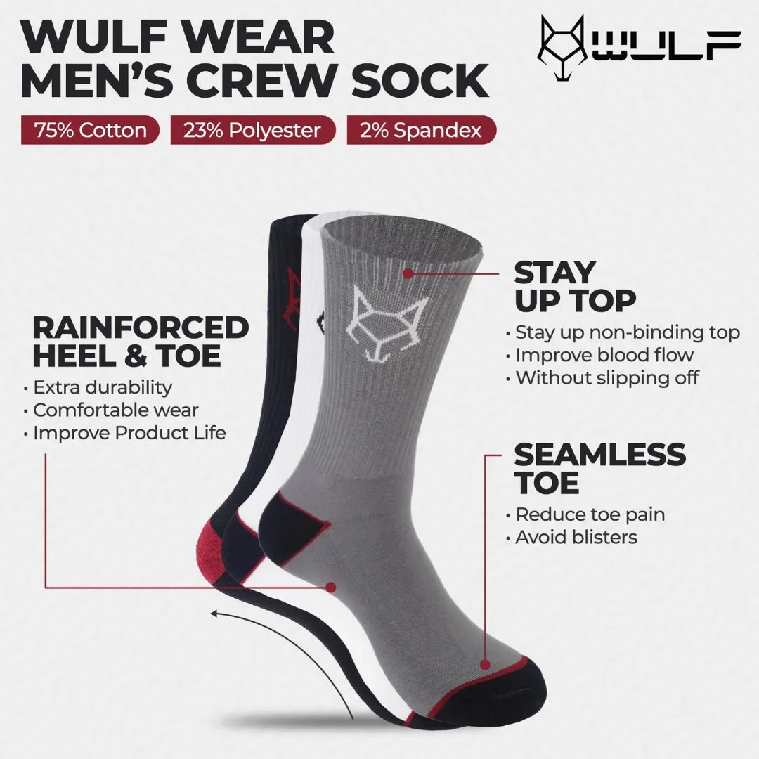 Men's Classic Crew Socks - Multi Color - Pack of 3