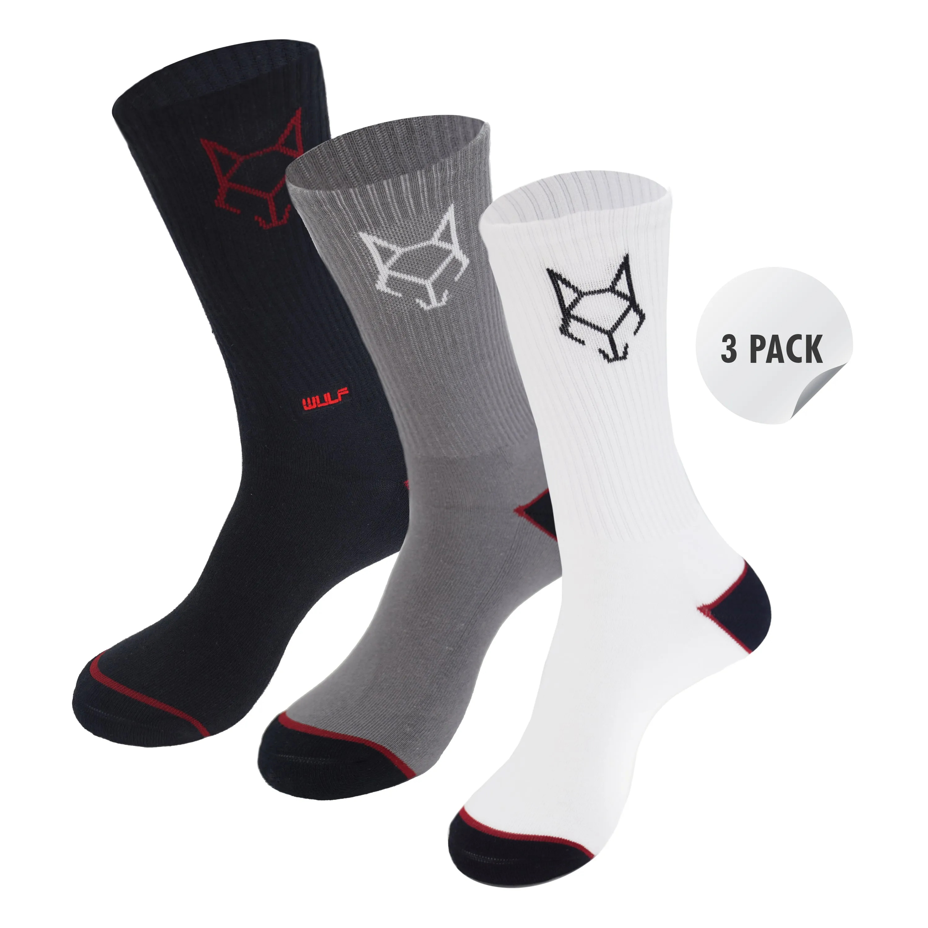 Men's Classic Crew Socks - Multi Color - Pack of 3