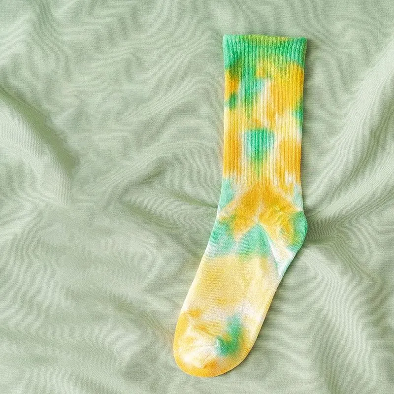 Unisex Tie-Dye Cotton & Polyester Socks