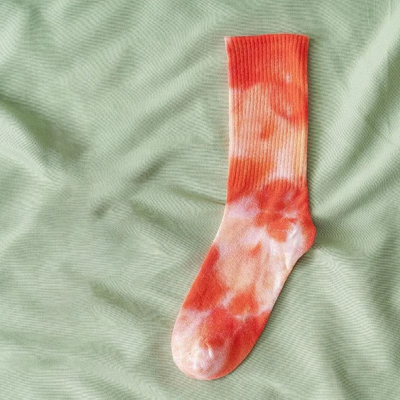 Unisex Tie-Dye Cotton & Polyester Socks