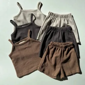 Waffle Short Set