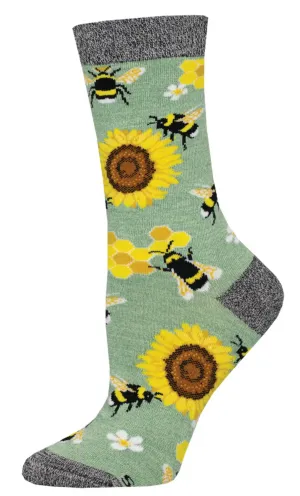 Women's SockSmith Honey In The Bank Socks – Bamboo Comfort, Bee Charm